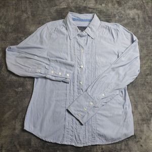 American Eagle Shirt Mens Button Up Size 14 Blue Outfitters Long Sleeve Casual